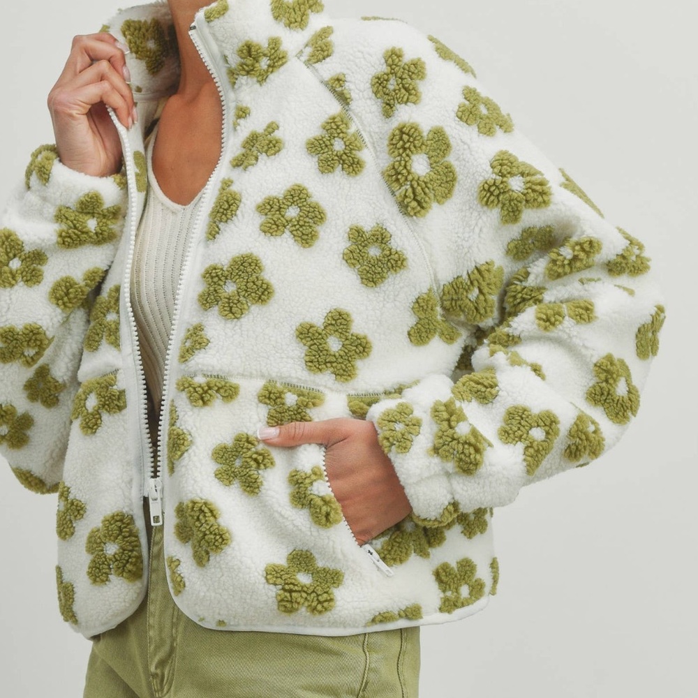 Daisy Pattern Jacket - by Buttermelon - Cute, Fashion, Coats, All Season